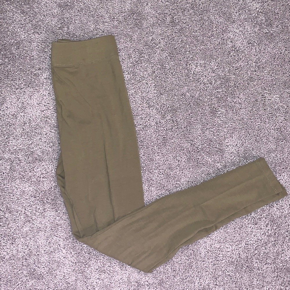 Olive green leggings